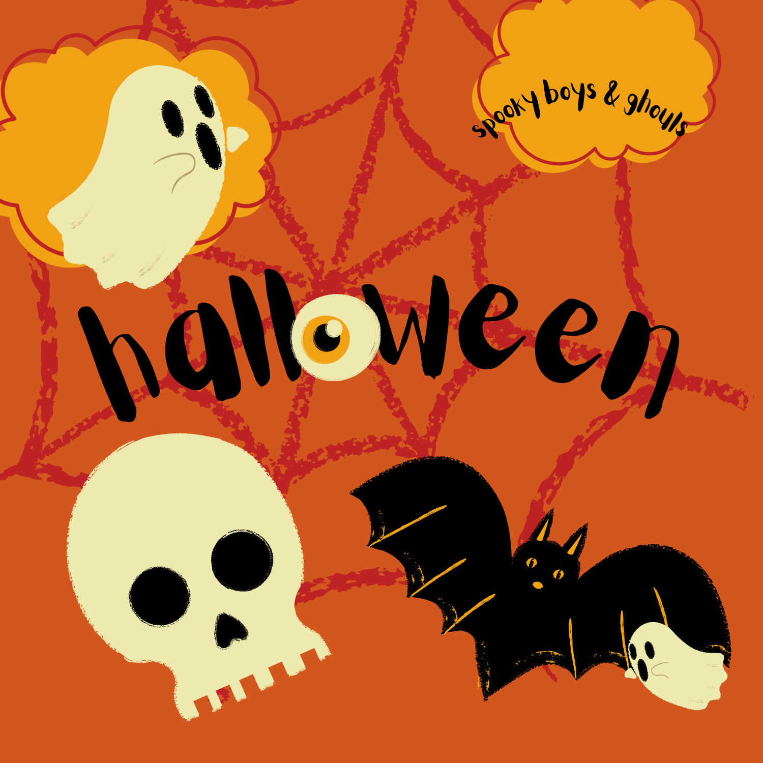 Spooky Halloween Card/ Instant Canva Template Link